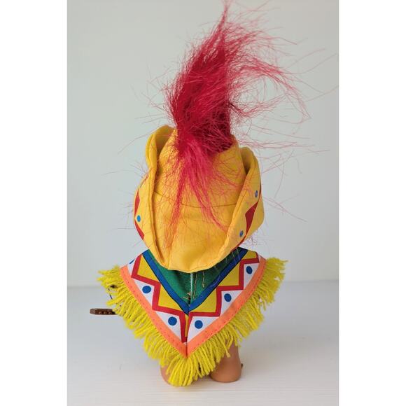 VTG Russ Troll Doll Mexico Trolls Around the World Poncho Sombrero Guitar 5" - Picture 4 of 5